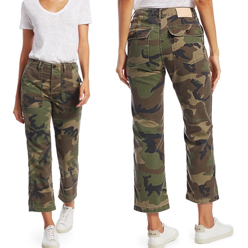 TRAVE Gwen High-Rise Camo Ankle Cargo Pants The Big Battle, 25